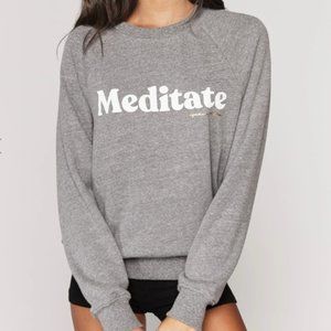 Spiritual Gangster gray MEDITATE sweatshirt NWT